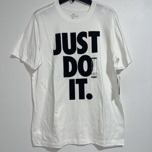 Nike Tee Sportswear Just Do It. Logo White Men’s Large